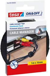 Kabelmanager tesa® On & Off bundelen 5mx10mm zwart