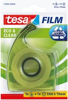 Plakband handdispenser tesafilm® Eco & Clear 33mx19mm transparant blister