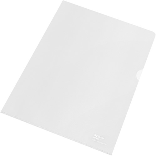 Insteekmap L-model Esselte A4 100% gerecycled 0.10mm transparant 100 stuks-3