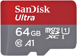 Geheugenkaart Sandisk MicroSDXC Ultra Android 64GB 120MB/s Class 10 A1