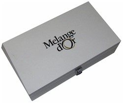 Melange d'Or luxe theekist wit gel. (8-vaks) leeg