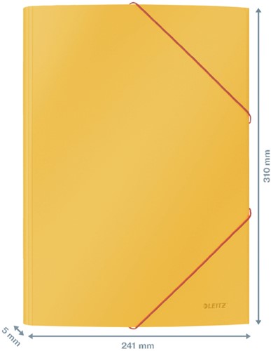 Elastomap Leitz Cosy A4 3-kleps geel-3