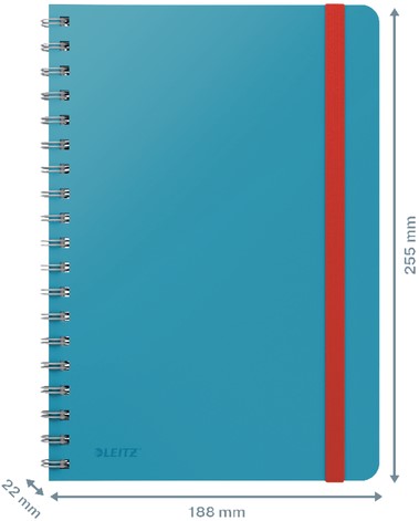 Notitieboek Leitz Cosy B5 160blz 100gr spiraal lijn blauw-3