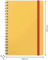 Notitieboek Leitz Cosy B5 160blz 100gr spiraal lijn geel-3