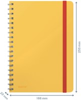 Notitieboek Leitz Cosy B5 160blz 100gr spiraal lijn geel-3