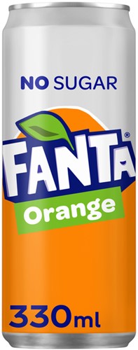 Frisdrank Fanta orange zero blik 330ml