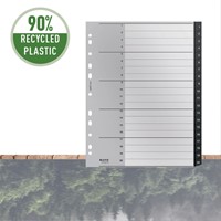 Tabblad Leitz Recycle A4 11-gaats 1-20 extra breed PP-2