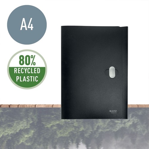 Dossiermap Leitz Recycle A4 3-kleps PP zwart-2