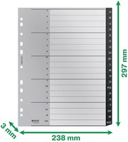 Tabblad Leitz Recycle A4 11-gaats A-Z extra breed PP-2