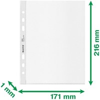 Showtas Leitz Recycle 100µ 6-gaats PP A5 transparant 25 stuks-3