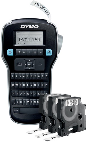 Labelprinter Dymo LabelManager 160 draagbaar qwerty 12mm zwart valuepack-1
