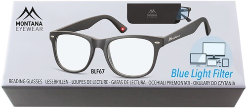 Leesbril Montana +2.00 dpt blue light filter zwart-2