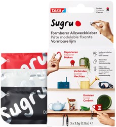 Kneedbare lijm Sugru Tesa 41232 3 pak zwart wit rood