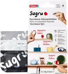 Kneedbare lijm Sugru Tesa 41231 3 pak zwart wit grijs
