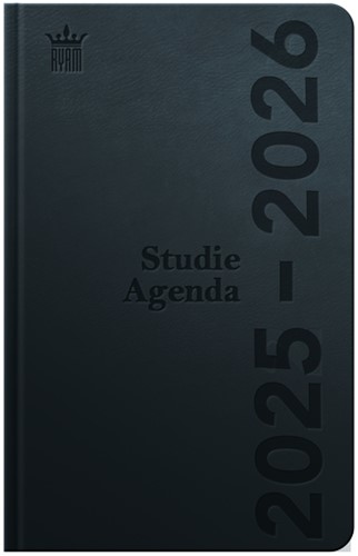Schoolagenda 2025-2026 Ryam Studie DeLuxe 7dagen/2pagina's zwart