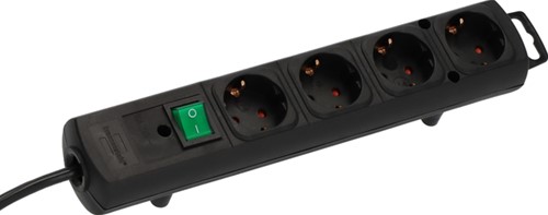 Stekkerdoos Brennenstuhl Comfort Plus 4 voudig inclusief platte stekker 2 meter zwart-2