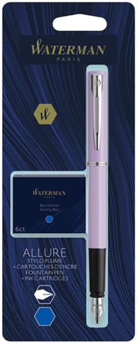 Vulpen Waterman Allure assorti pastel + inktpatronen Blauw