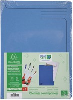 Insteekmap Exacompta L-model Clean'Safe bedrukt blauw 5 stuks-2