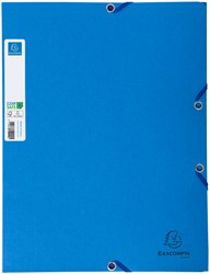 Elastomap Exacompta Clean'Safe 3-kleppen glanskarton blauw