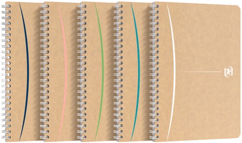 Spiraalblok Oxford Touareg A5 90vel lijn assorti