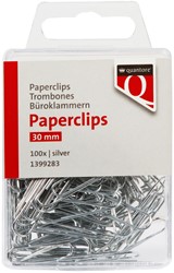 Paperclip Quantore 30mm rond zilver 100 stuks