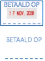 Woord-datumstempel Trodat Printy 4750 betaald op zwart-2