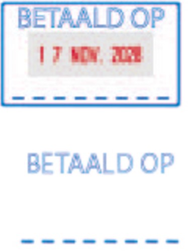 Woord-datumstempel Trodat Printy 4750 betaald op zwart-2