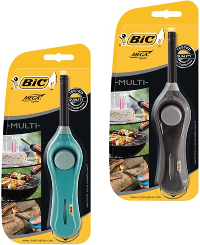 Aansteker Bic megalighter U140 multi assorti blister à 1 stuk