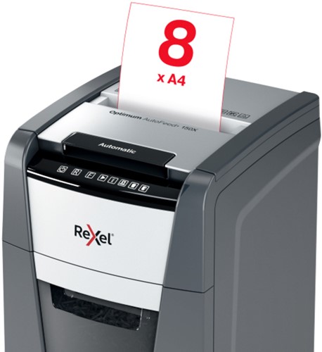 Papiervernietiger Rexel Optimum Auto+ 150X P4 snippers 4x28mm-3