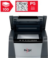 Papiervernietiger Rexel Optimum Auto+ 100M P5 snippers 2x15mm-2