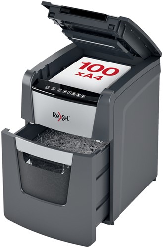 Papiervernietiger Rexel Optimum Auto+ 100M P5 snippers 2x15mm-4