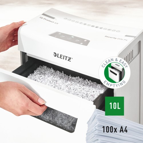 Papiervernietiger Leitz IQ Protect Premium 6X P4 snippers-1