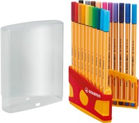 Fineliner STABILO point 88 ColorParade rollerset geel/rood fijn assorti etui à 20 stuks-2