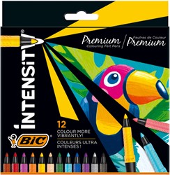 Kleurstift Bic Intensity Premium assorti etui à 12 stuks