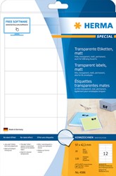 Etiket HERMA 4586 97x42.3mm weerbestendig transparant mat 120stuks