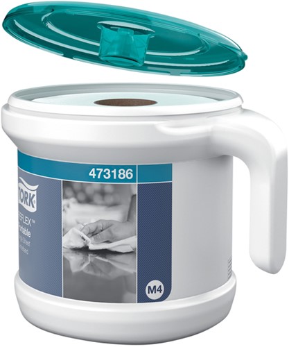 Reinigingsdoekdispenser Tork M4 Reflex Performance dispenserdoos startpakket wit 473186-3