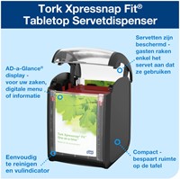 Servetdispenser Tork Xpressnap® tabletop N14 zwart 272900-2