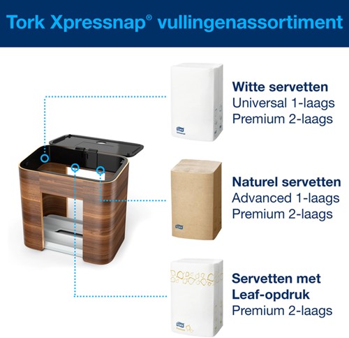 Servetdispenser Tork Xpressnap® tabletop N4 compact image walnoot 273002-3