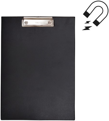 Klembord MAUL A4 staand + 2 magneten achterzijde PVC zwart-6