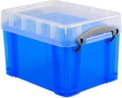 Opbergbox Really Useful 3 liter 245x180x160mm transparant blauw