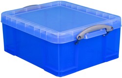 Opbergbox Really Useful 18 liter 480x390x200 mm transparant blauw