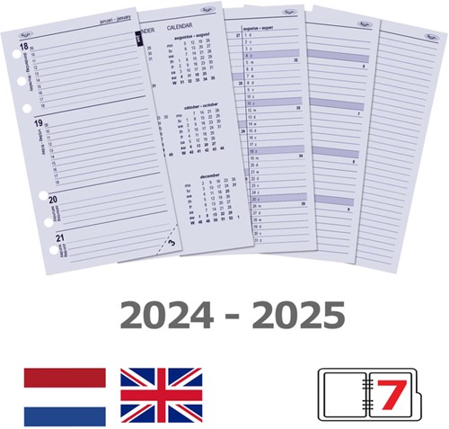 Organizer Kalpa Personal inclusief agenda 2024-2025 7dagen/2pagina's grijs-4