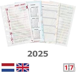 Agendavulling 2025 Kalpa Pocket bloemen 7dagen/2pagina's