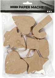 Kersthangers Creotime 6 stuks, 6 designs 7-8 cm