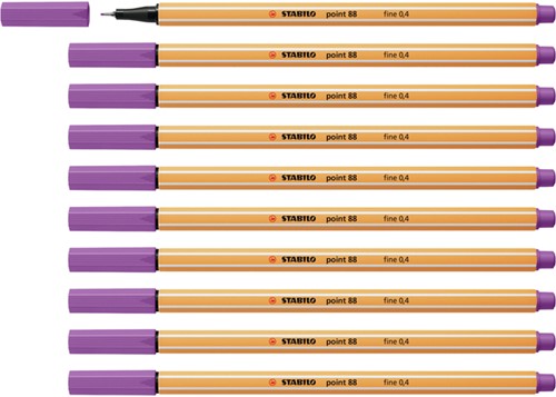 Fineliner STABILO point 88/60 fijn vergrijsd violet-3