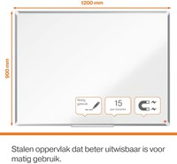 Whiteboard Nobo Premium Plus 90x120cm staal-12