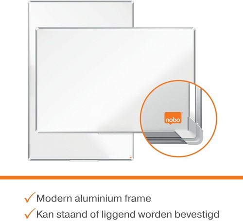 Whiteboard Nobo Premium Plus 90x120cm staal-2