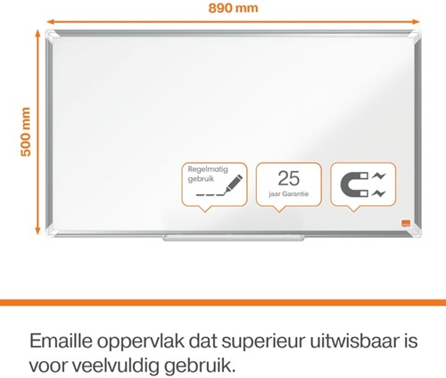 Whiteboard Nobo Premium Plus 50x89cm emaille-3
