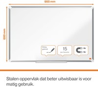 Whiteboard Nobo Premium Plus 60x90cm staal-13