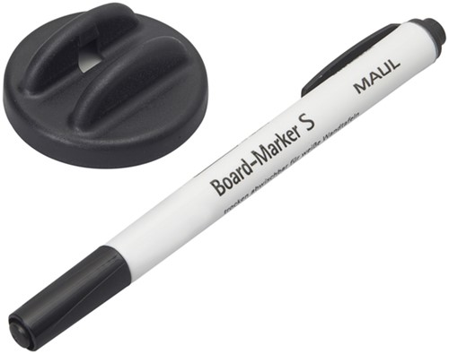 Whiteboardwisser MAUL met whitebordstift zwart magnetisch-3